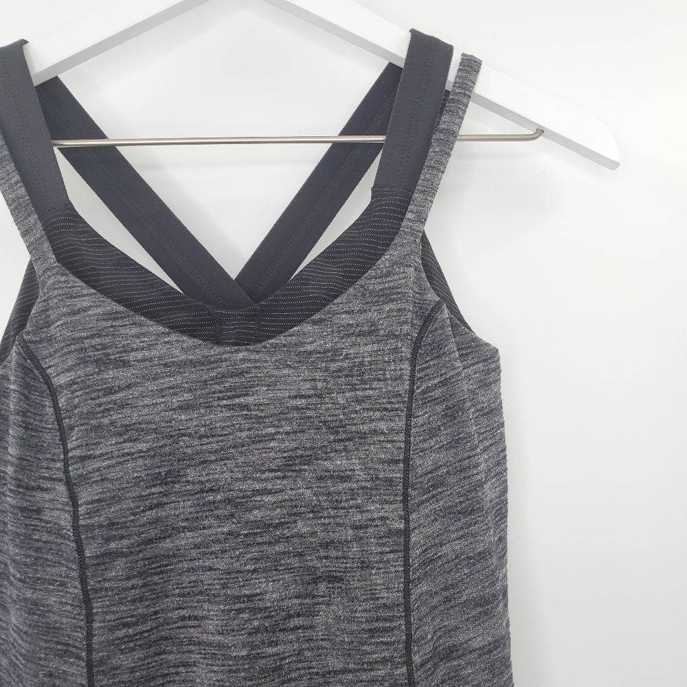 Lululemon Run For Gold Tank Heathered Gray Rare - Picture 3 of 7